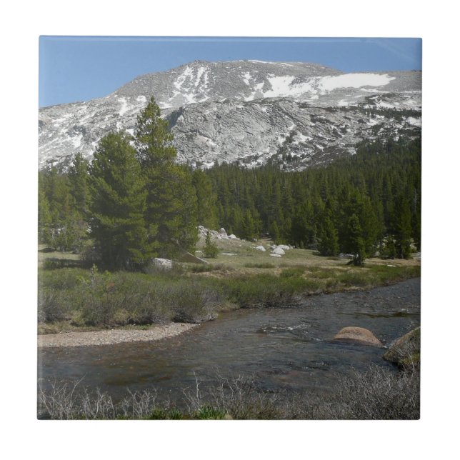 High Country Mountain Stream II at Yosemite Ceramic Tile (Front)