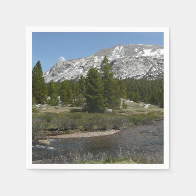 High Country Mountain Stream II at Yosemite Napkins (Front)