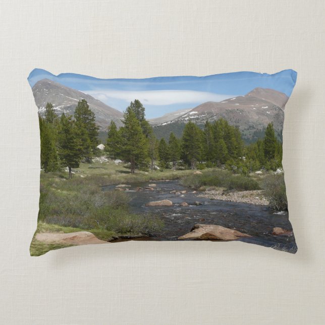 High Country Mountain Stream III at Yosemite Accent Pillow (Front)