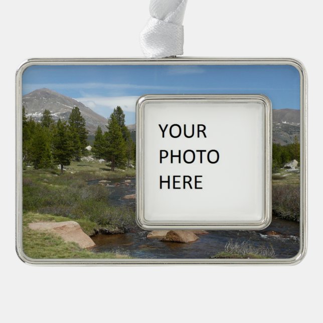 High Country Mountain Stream III at Yosemite Christmas Ornament (Front)