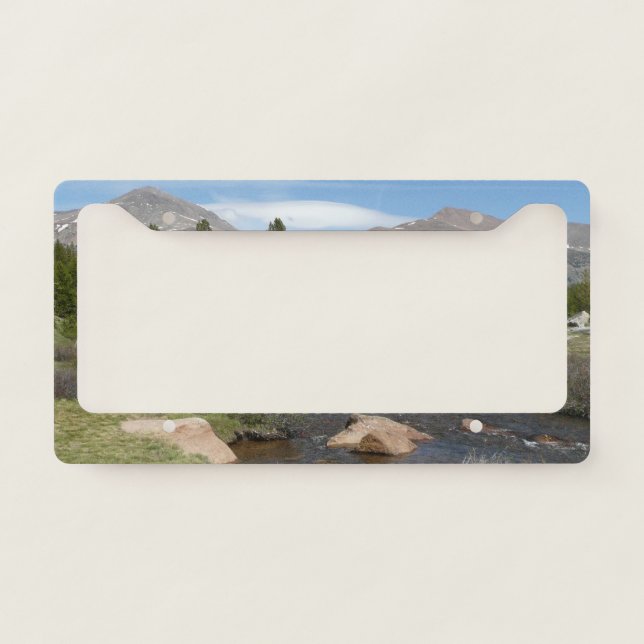 High Country Mountain Stream III at Yosemite License Plate Frame (Front)