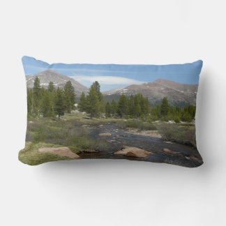 High Country Mountain Stream III at Yosemite Lumbar Pillow