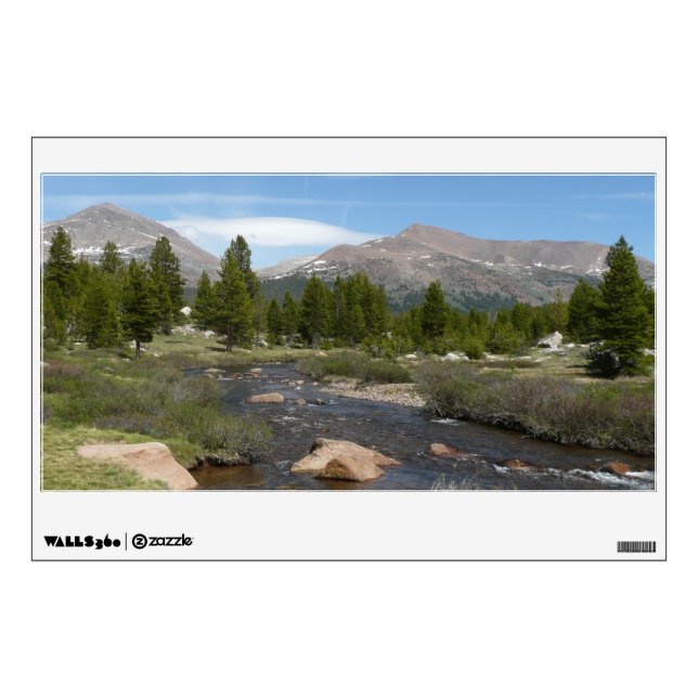 High Country Mountain Stream III at Yosemite Wall Decal (Front)
