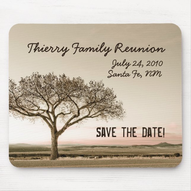High Country Save the Date Family Reunion Mouse Pad (Front)
