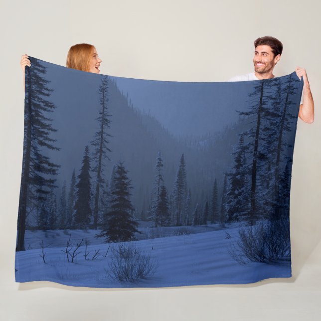 High Country (Winter/Night) Fleece Blanket (In Situ)