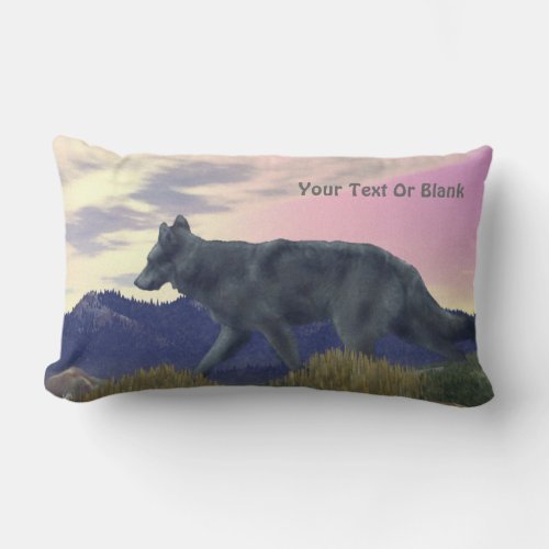 High Country Wolf Lumbar Pillow