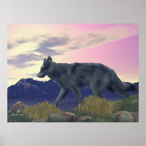 High Country Wolf Poster