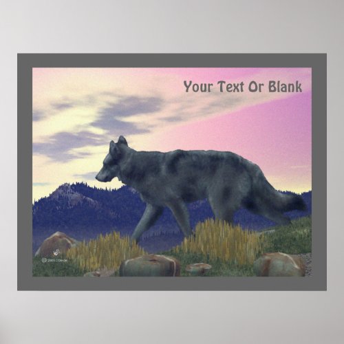 High Country Wolf Poster