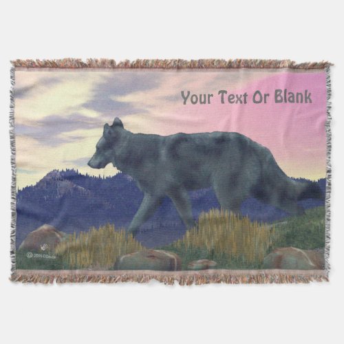 High Country Wolf Throw Blanket