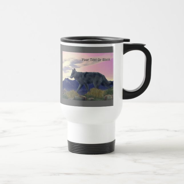 High Country Wolf Travel Mug (Right)