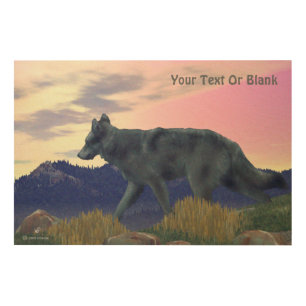 High Country Wolf Wood Wall Decor