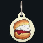High Cream Tea Scone Jam UK British Bakery Food Pet ID Tag<br><div class="desc">Design features an original marker illustration of a classic British scone with clotted cream and jam. Ideal for afternoon tea! This cream tea design is also available on other products. Lots of additional UK food-themed designs are also available from this shop. Don't see what you're looking for? Contact Rebecca to...</div>