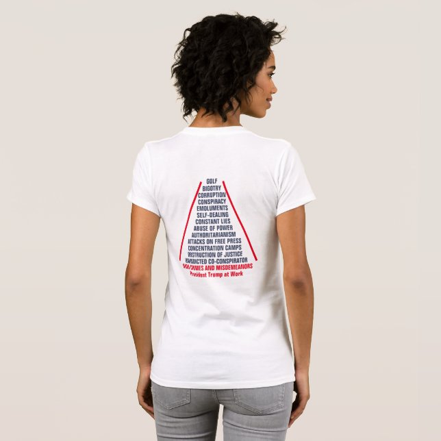 High Crimes and Misdemeanors List Impeach Trump T-Shirt (Back Full)