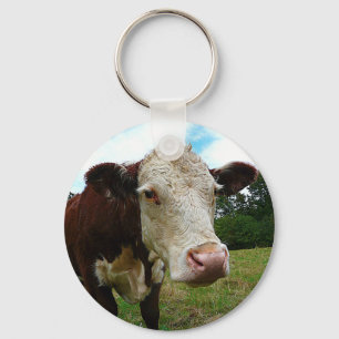 High Def Hereford Keychain