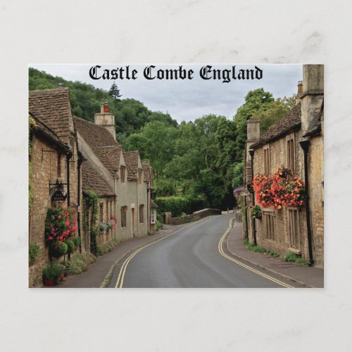 High def photography of Castle Combe England Postcard