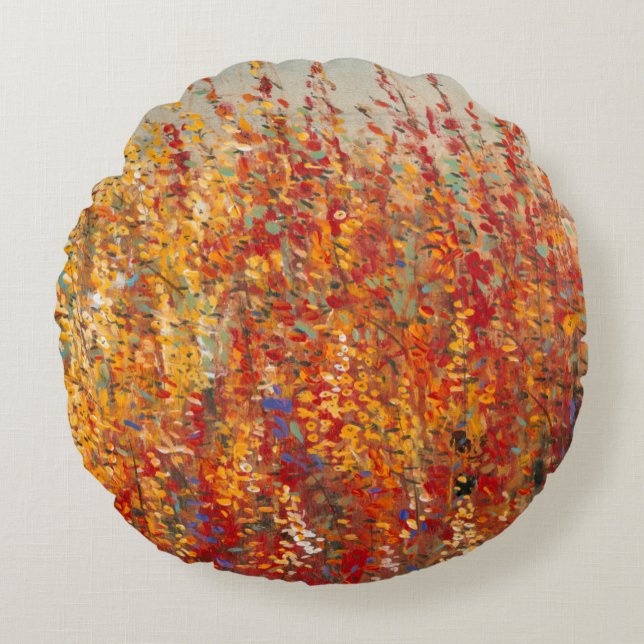 High Desert Blossoms II Round Pillow (Front)