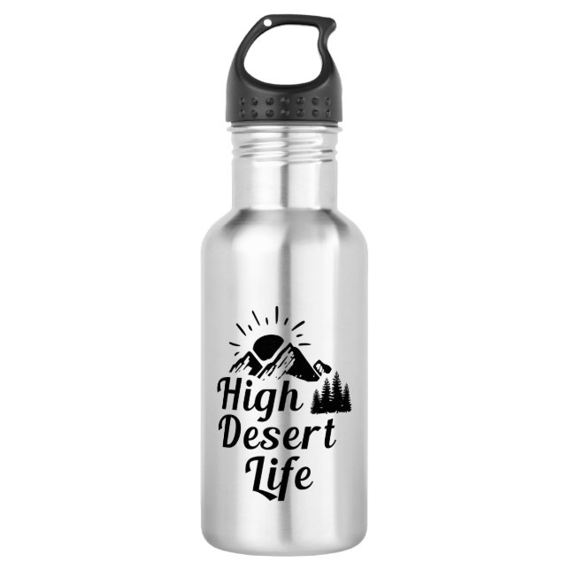 High Desert Life Stainless Steel Water Bottle (Front)