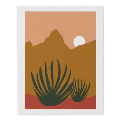 High Desert Ocotillo Sunset Boho Modern Canvas Art