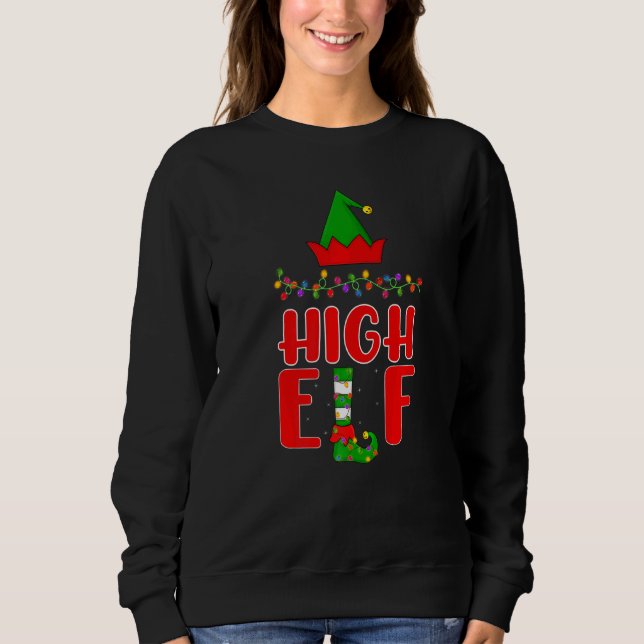 High Elf Matching Family Lighting Christmas Sweatshirt (Front)