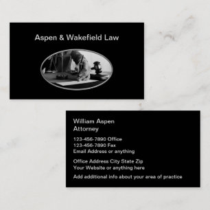 High End Attorney Jet Black Business Cards