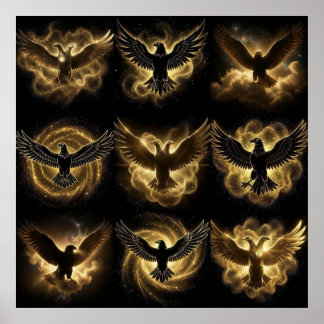 High-End Celestial Dust Illyrian Eagle Sovereign Poster