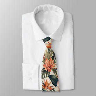 High-End Exotic Mixed Botanical Luxury Neck Tie