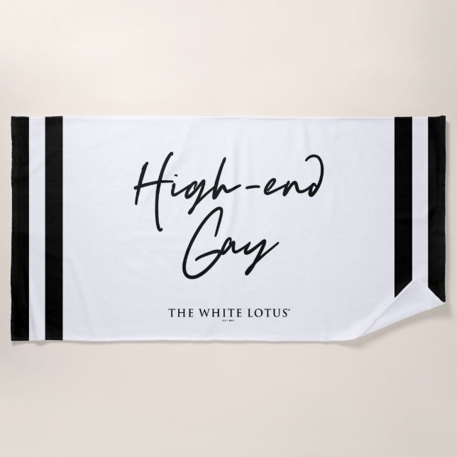 High-End Gay - The White Lotus Beach Towel (Front)