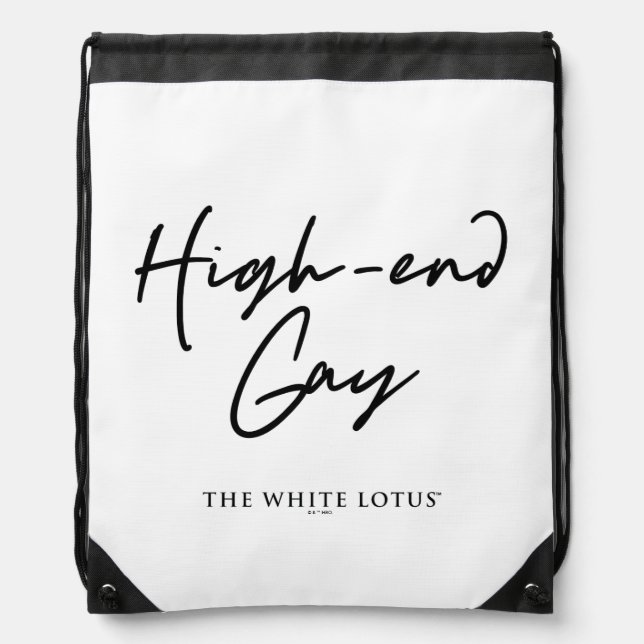 High-End Gay - The White Lotus Drawstring Bag (Front)