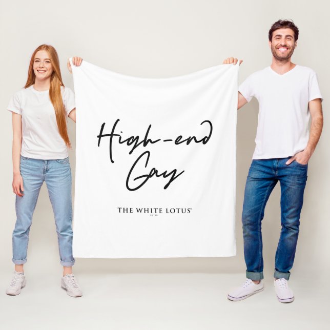 High-End Gay - The White Lotus Fleece Blanket (In Situ)