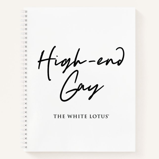 High-End Gay - The White Lotus Notebook (Front)