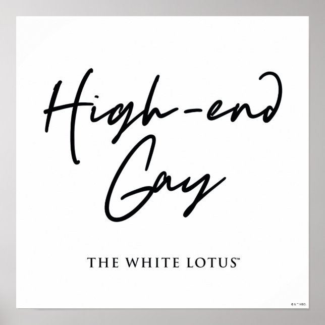 High-End Gay - The White Lotus Poster (Front)