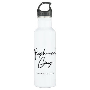 High-End Gay - The White Lotus Stainless Steel Water Bottle
