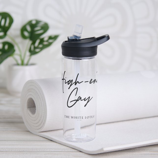 High-End Gay - The White Lotus Water Bottle (Yoga)