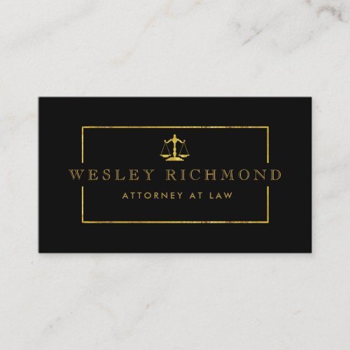 High End Luxe Attorney Business Cards