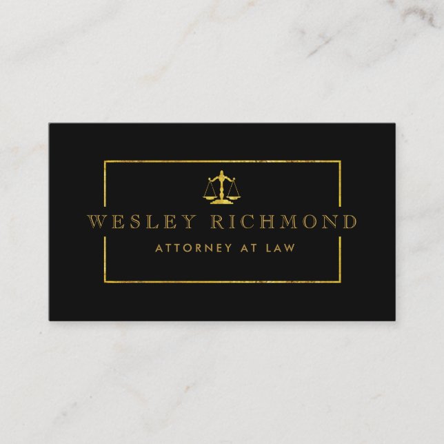 High End Luxe Attorney Business Cards (Front)