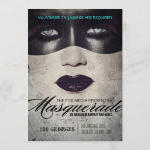 High-End Masquerade Party Invitation