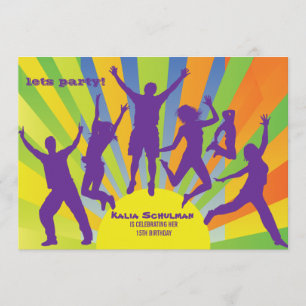 High Energy Teen Invitation