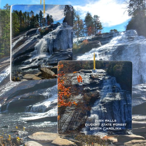 High Falls DuPont State Forest NC Photographic  Ceramic Ornament
