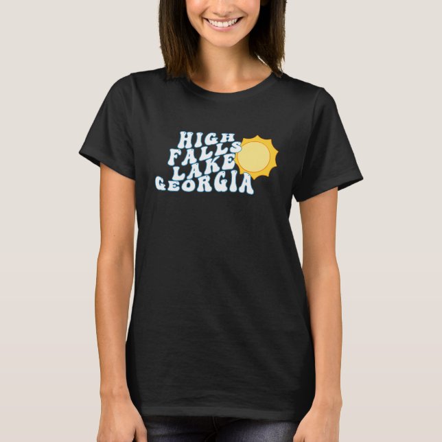 High Falls Lake Georgia GA Retro Family Vacation S T-Shirt (Front)