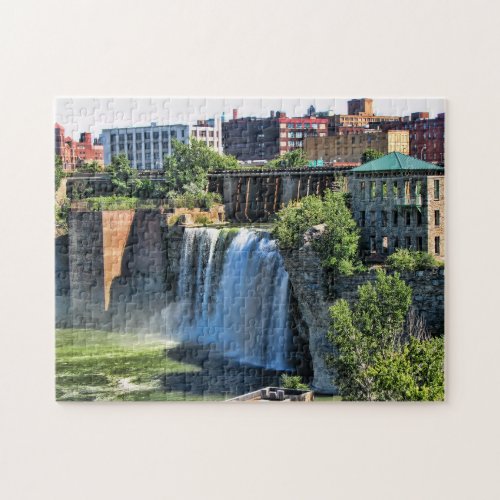 High Falls Rochester New York Waterfall Jigsaw Puzzle