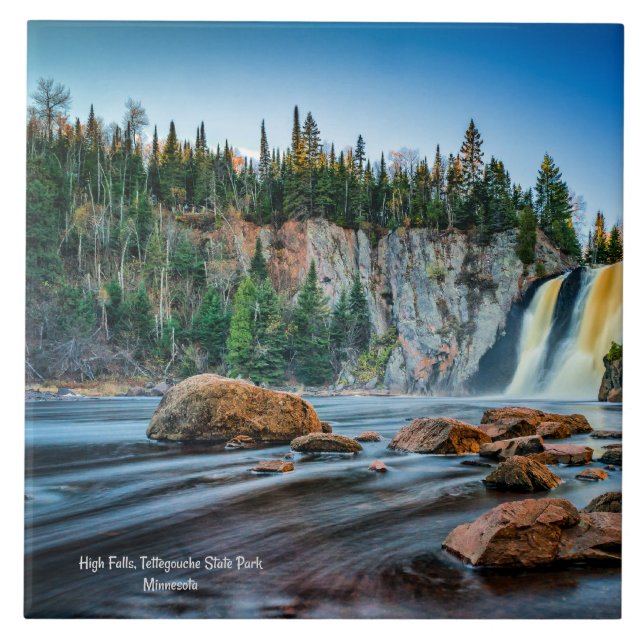High Falls, Tettegouche Park, Minnesota Ceramic Tile (Front)