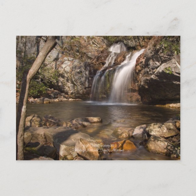 High Falls Waterfall, Talladega National Forest Postcard (Front)
