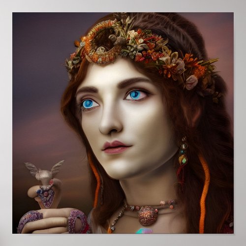 High Fantasy Priestess Poster