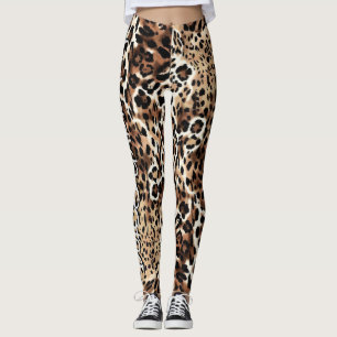 High-Fashion Italian Leopard Print Aesthetic Wrap Leggings