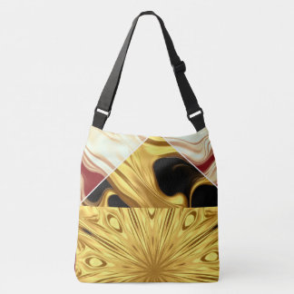 High-Fashion Statement: Achempong Crimson & Gold S Crossbody Bag