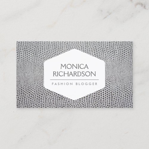 HIGH FASHION, STYLIST, BLOGGER, SNAKESKIN PRINT BUSINESS CARD TEMPLATES