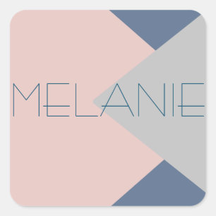 high fashion super modern monogram square sticker