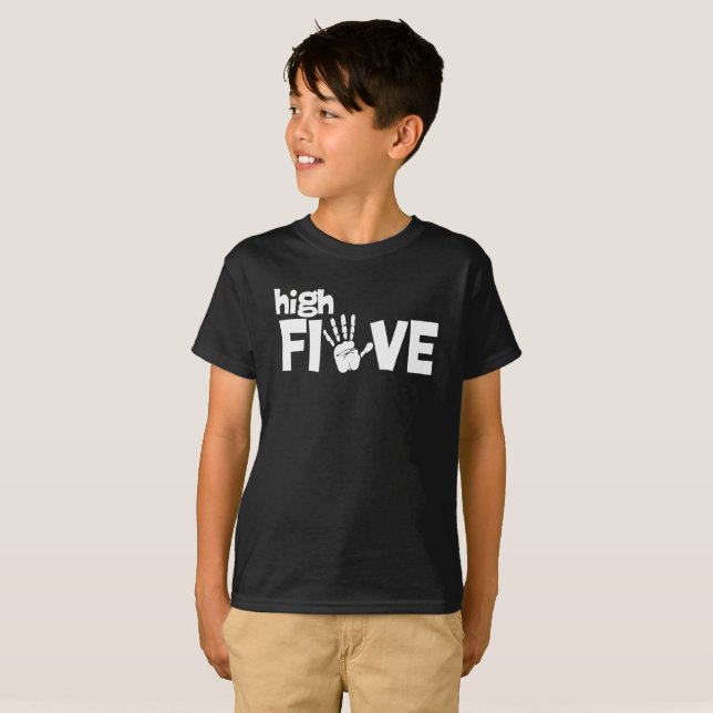 High Five 5th Fifth Birthday Years Old T-Shirt Zazzle
