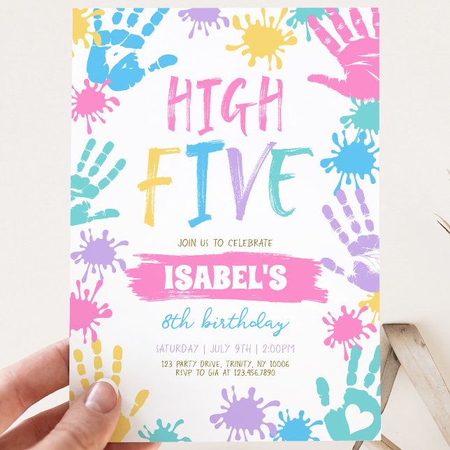 High Five Birthday  Invitation (Creator Uploaded)