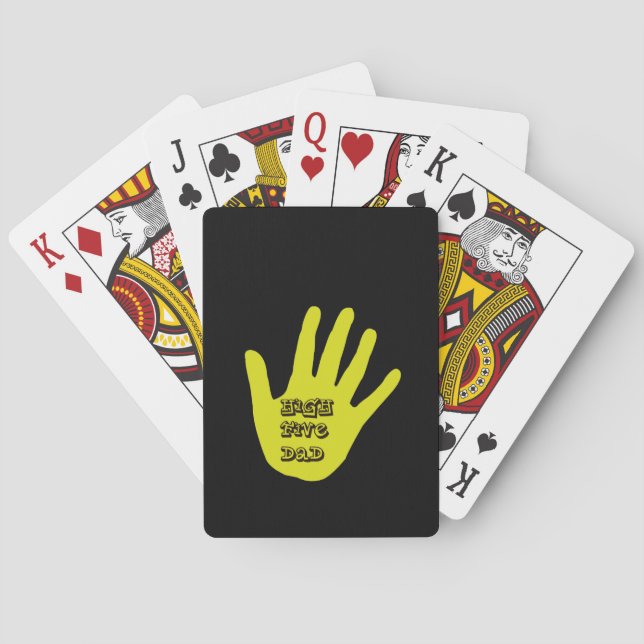 High Five Dad Hand Poker Cards (Back)